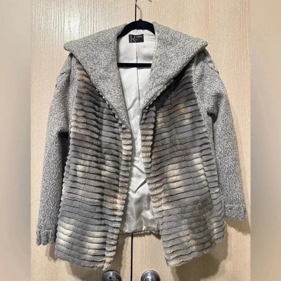 Krio Wool and Fur Coat - Picture 4 of 12